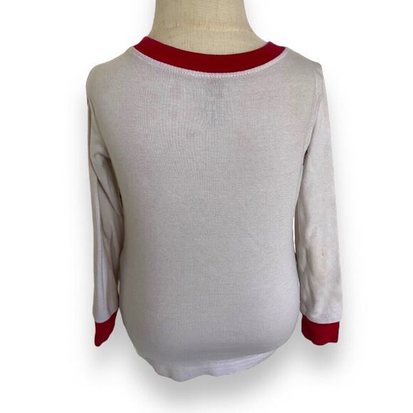 Gymboree Unisex Pajamas Sz 4 Gymmies Howl-idays 2 Pc Red Gray White Dogs - Picture 9 of 14